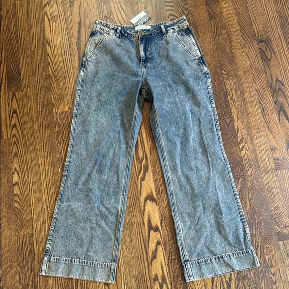 Charlie B. Women's 8 Flare & Wide Leg Jeans - Blue/Tan - Picture 1 of 4